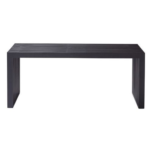 ספסל מעוצב גדול עץ מהגוני שחור מט RIB bench