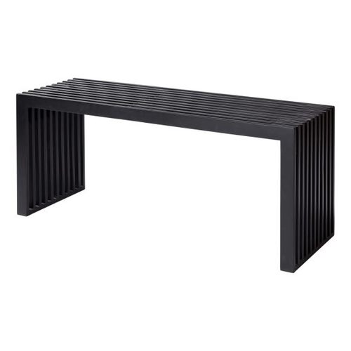ספסל מעוצב גדול עץ מהגוני שחור מט RIB bench