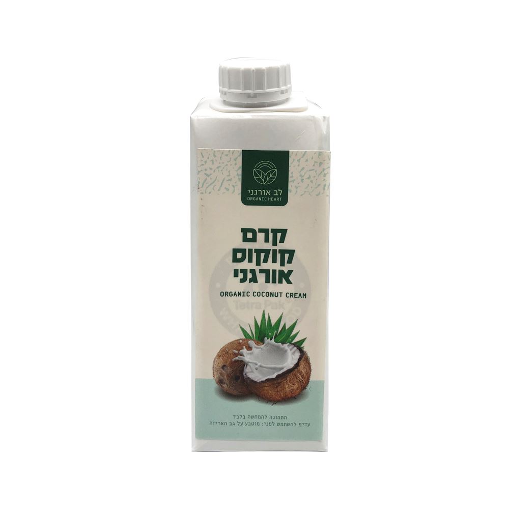 קרם קוקוס אורגני    250 מ"ל   לב אורגני 