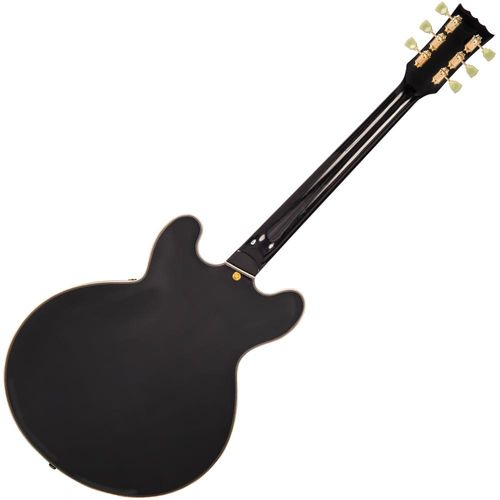 זוית נוספת Vintage VSA500 ReIssued Semi Acoustic Guitar ~ Gloss Black