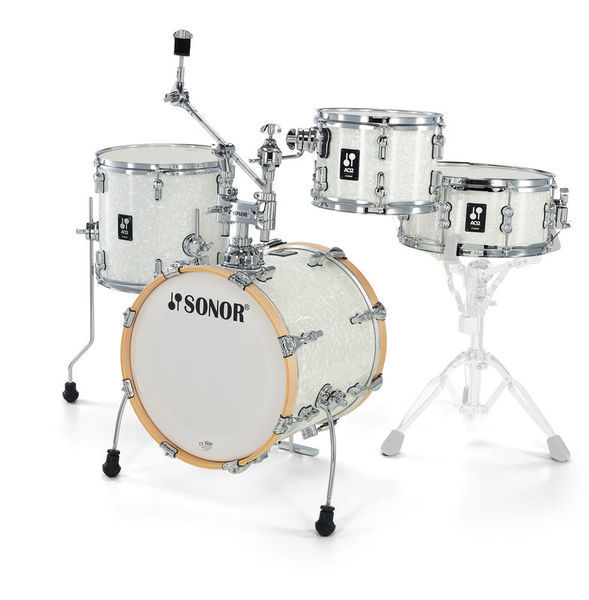 מערכת תופים 4 חלקים ללא אביזרים "16 SONOR AQ2 Safari Set WHP 17335 White Pearl