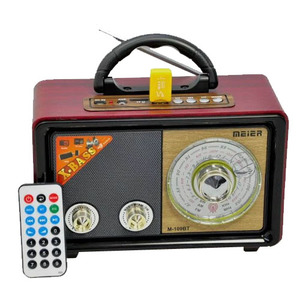 רדיו בעיצוב רטרו בלוטוס עם שלט Meier Audio M109BT