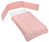 סט מצעים 3 חלקים לעריסת תינוק 100% כותנה - ארנבון ורוד