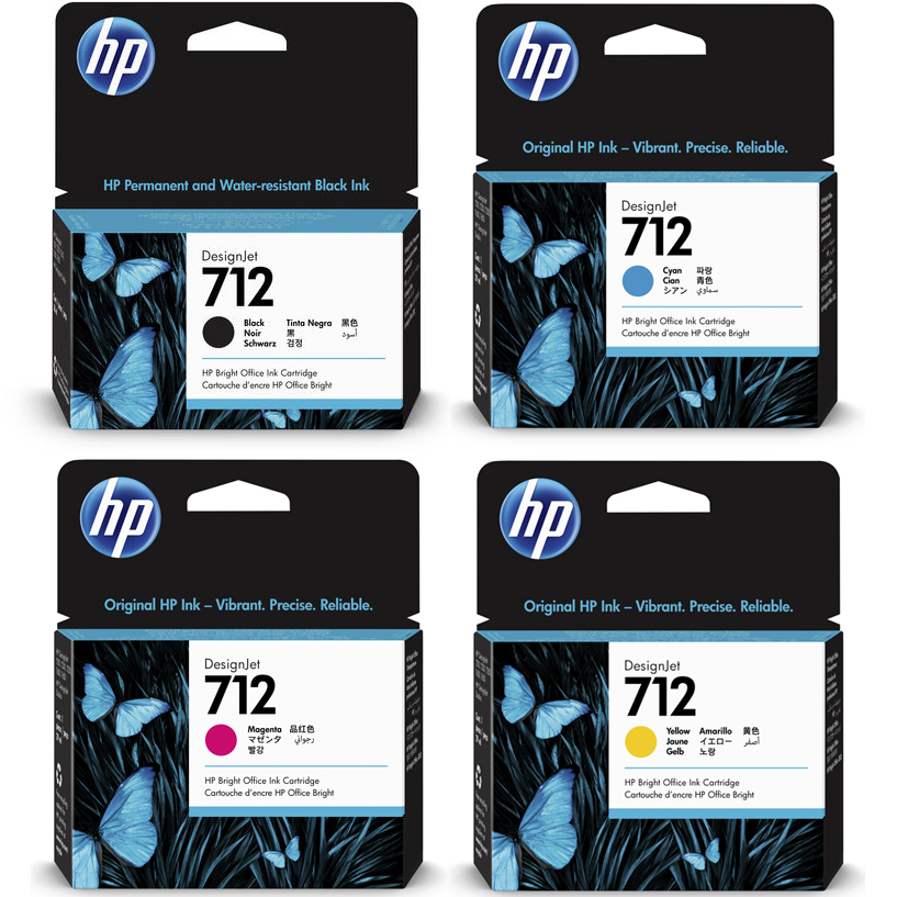 סט דיו מקורי שלם HP 712
