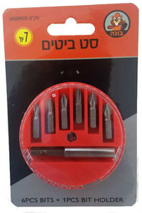 סט 6 ביטים למברגה + מוביל לביט מגנטי