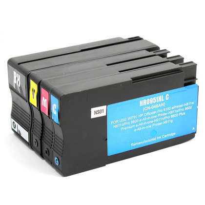 מחסניות דיו חלופי HP 950XL בשחור/951XL בציאן/מגנטה/צהוב, אריזה של 4 (C2P43AE)