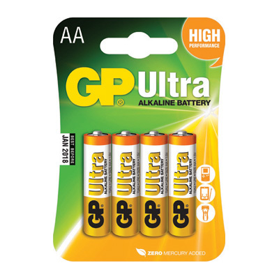 4 יחידות סוללות GP אלקליין AA