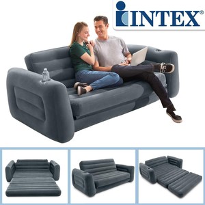 ספה מתנפחת לזוג הנפתחת למיזרון זוגי LOUNGIN AROUND דגם INTEX 66552