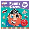 חוברת יצירה 12 פרצופים מצחיקים ו 70 מדבקות רב פעמיות