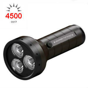 פנס LED LENSER  דגם P18R , עצמה 4500 LUMENS