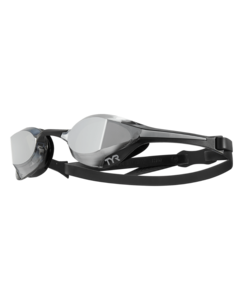TRACER-X ELITE MIRRORED RACING ADULT GOGGLES SILVER/BLLACK משקפת שחיה