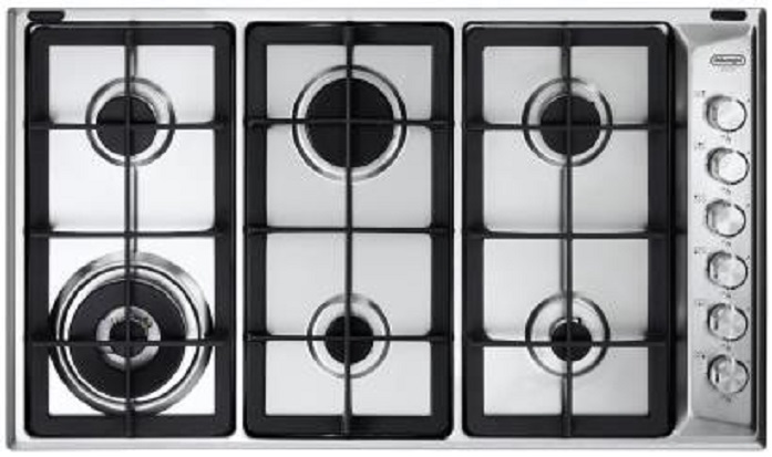 כיריים גז 6 להבות NDG107X Delonghi נירוסטה