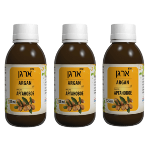 דן פארם מבצע שלישיה שמן ארגן טבעי בכבישה קרה (מרוקאי) ללא בישום 375 מ"ל Dan Pharm