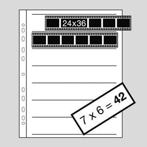 Negative Filing Sheets for 35 mm film - עמודי אחסון לנגטיבים