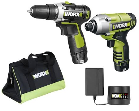 סט אימפקט + מברגה/מקדחה 12V + שתי סוללות 1.5AH