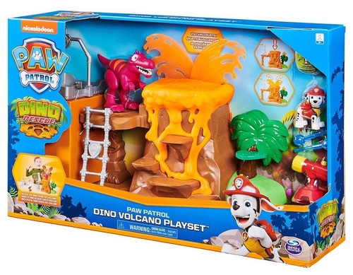 ערכת משחק הר געש עם דינוזאור DINO RESCUE מארשל הכלבלב עם שלל אביזרים