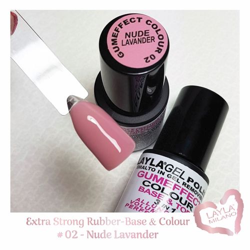 לק ג'ל לילה מילאנו #2 Extra Strong Rubber Base Colour - Nude Lavander