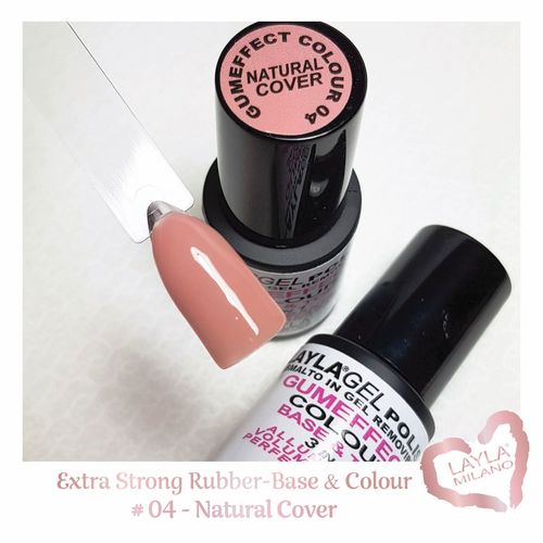 לק ג'ל לילה מילאנו #4 Extra Strong Rubber Base Colour - Natural Cover