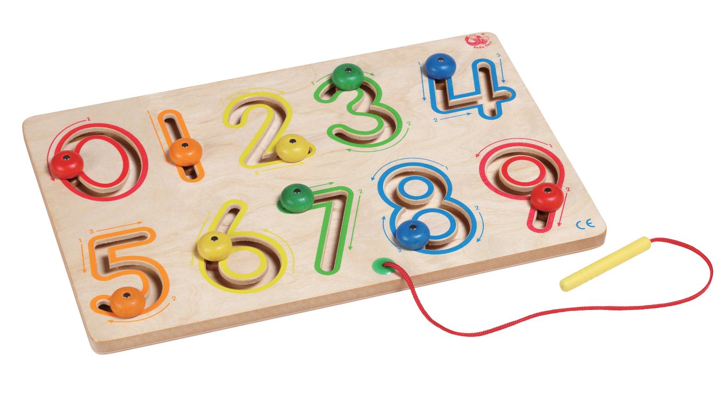 לוח לומדים לכתוב מספרים 1-10 