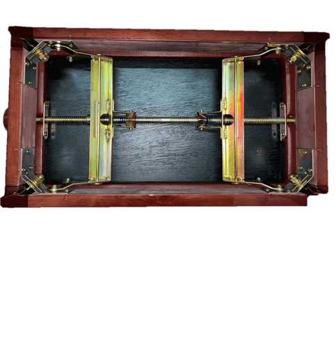 כסא פסנתר מתכוונן עם מושב דמוי עור בצבע מהגוני PB7 מבית Legrand