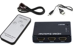 בורר ל- 3 כניסות HDMI כולל שלט