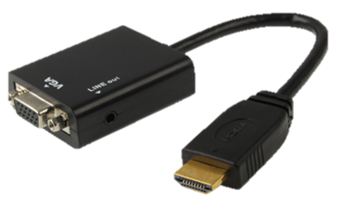 ממיר מ HDMI ל 3.5+VGA ( צבע לבן )