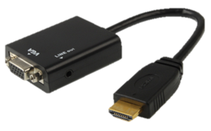 ממיר מ HDMI ל 3.5+VGA ( צבע לבן )