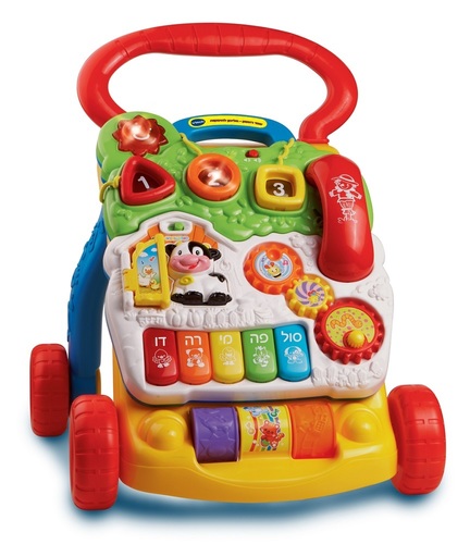 הליכון ראשון דובר עברית צהוב - vtech