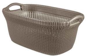 סל כביסה סרוג 40 ליטר KNIT LAUNDRY BASKET - חום
