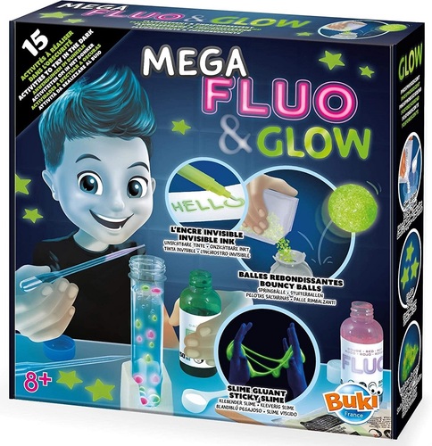 מעבדת מגה לניסוי בצבעים זוהרים FLUO & GLOW עם 15 פעילויות