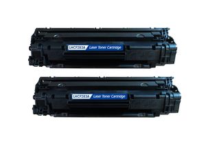 HP 83A זוג 2 יחידות טונר שחור תואם CF283A
