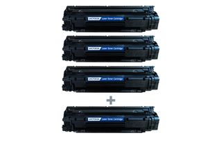 HP 83A טונר שחור תואם 3 יחידות + 1 יחידה מתנה CF283A
