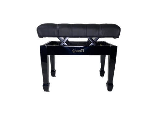 כסא פסנתר מתכוונן דגם פרימיום בצבע שחור מבריק PB601 מבית Legrand