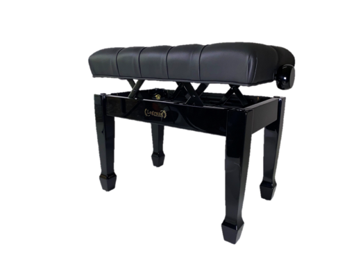 כסא פסנתר מתכוונן דגם פרימיום בצבע שחור מבריק PB601 מבית Legrand