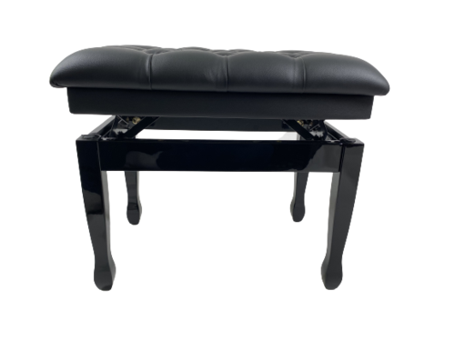 כסא פסנתר מתכוונן דגם פרימיום בצבע שחור מבריק PB6 מבית Legrand