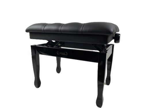 כסא פסנתר מתכוונן דגם פרימיום בצבע שחור מבריק PB6 מבית Legrand