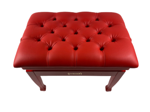 כסא פסנתר מתכוונן דגם פרימיום בצבע אדום מבריק PB6 מבית Legrand