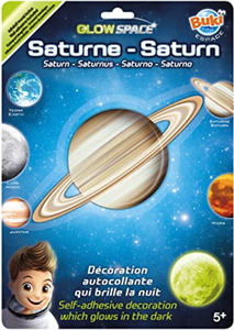 מדבקת 3D רב פעמית זוהרת בחושך - שבתאי