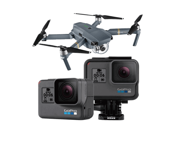 מצלמות אקסטרים ורחפנים