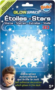למעלה מ 30 מדבקות 3D זוהרת בחושך - כוכבים