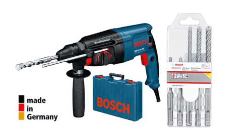 פטישון 800W דגם 2-26DRE+מקדחים BOSCH