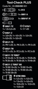 סט ביטים ובוקסות מקצועי Tool-Check PLUS מקט 05056490001 WERA