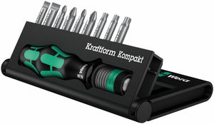 סט 10 חלקים ביטים + ידית KK10 מקט 05056653001 WERA