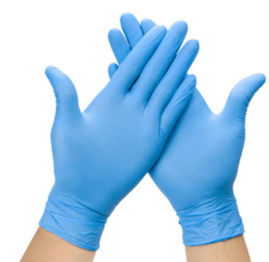 כפפות ניטריל במידות שונות - בצבע תכלת - 100 יחידות בקופסא