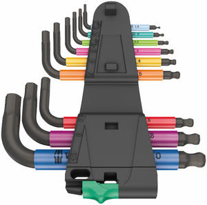 סט 9 מפתחות אלן צבעוני קצר 950/9 Hex-Plus מקט 05133164001 WERA