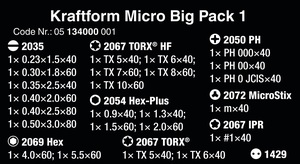 סט מברגי אלקטרוניקה 25 חלקים Kraftform Micro מקט 05134000001 WERA