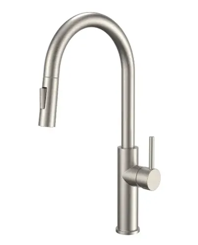 ברז מטבח נשלף DI-D117SP מבית MYUBI בגימור מוברש.