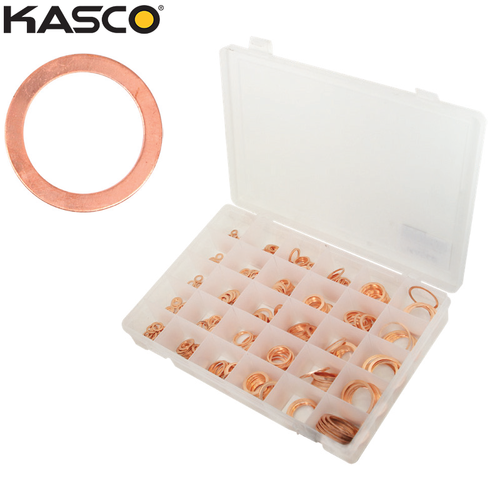 סט 540 טבעות אטימה נחושת עבים בקופסה KASCO