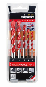 סט 5 מקדחים רב תכלתיים MultiCut PM5 מידות 4-10 מ"מ מקט 100705100 Alpen