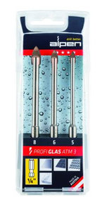 סט 3 מקדחי זכוכית וקרמיקה Profi Glas ATM3 מידות 5-8 מ"מ מקט 289000031 Alpen